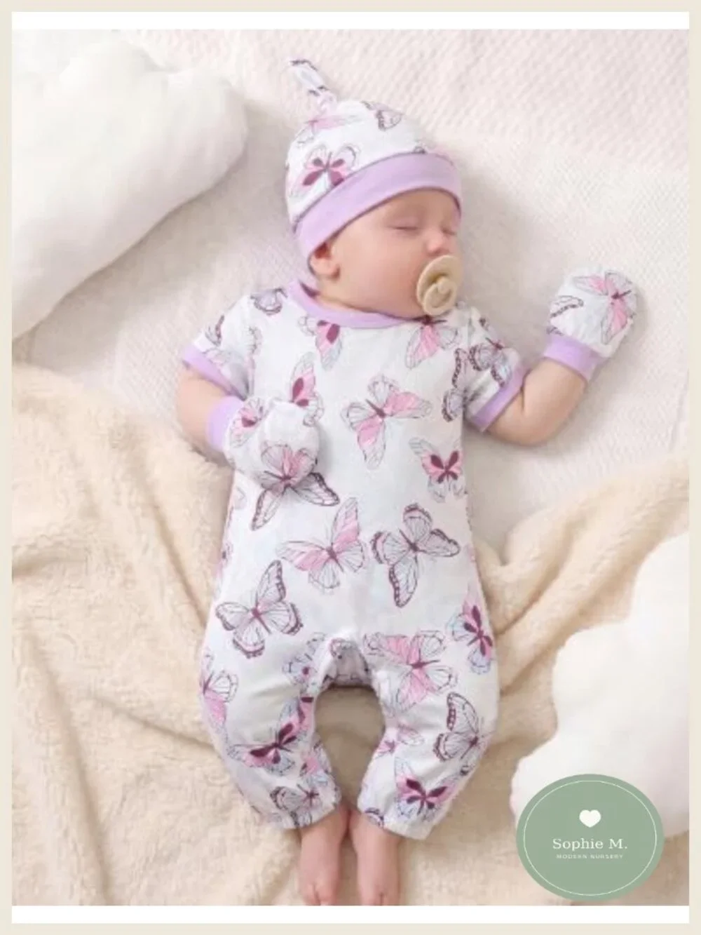 12 Piece Baby Girl Layette Set Bodysuits Pants Hats Mittens Preemie to 12 Months